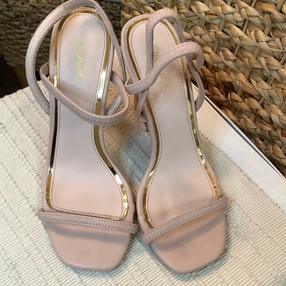 Strapy heels - nude